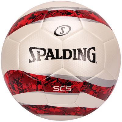 斯伯丁SPALDING 5号足球成人儿童比赛训练64-936Y白/红 PU