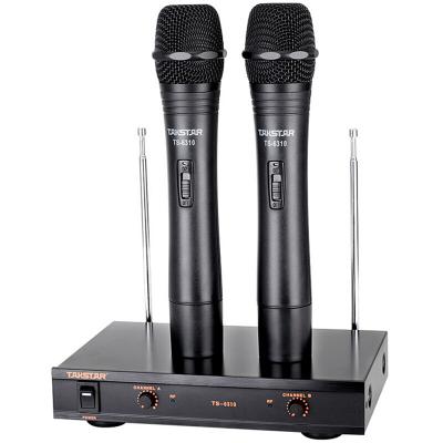 得胜（TAKSTAR）TS-6310HH无线话筒麦克风一拖二 家庭KTV会议舞台演出 卡拉OK稳定细腻高质无线话筒 黑色